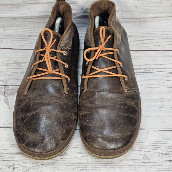 TEVA Mens Wide Toe Cedar Canyon Leather Desert Boot Shoes Lace Up Shoes Size 11 - Picture 2 of 7